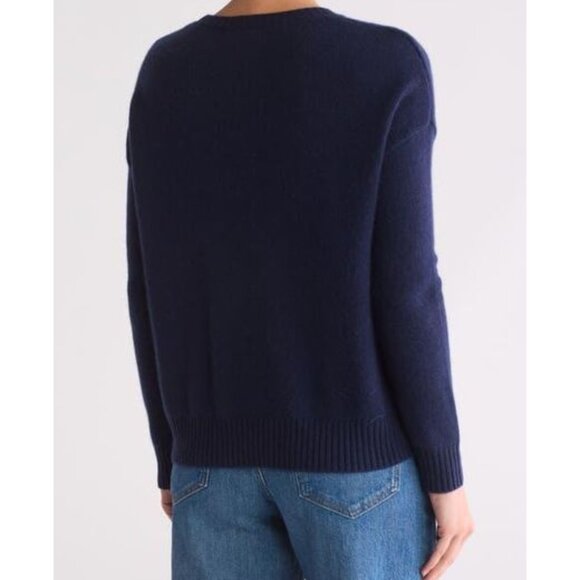 TAHARI Women's Après 100% CASHMERE SWEATER Size XS Navy Blue NEW - Picture 9 of 9